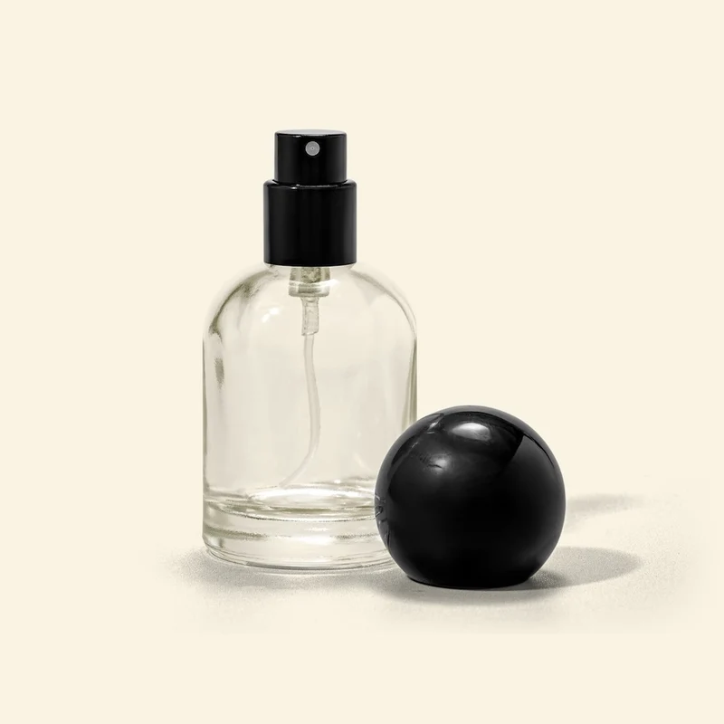 30ml Perfume Bottles - Reva + Black Spherical Top, Perfume Bottles Wholesale