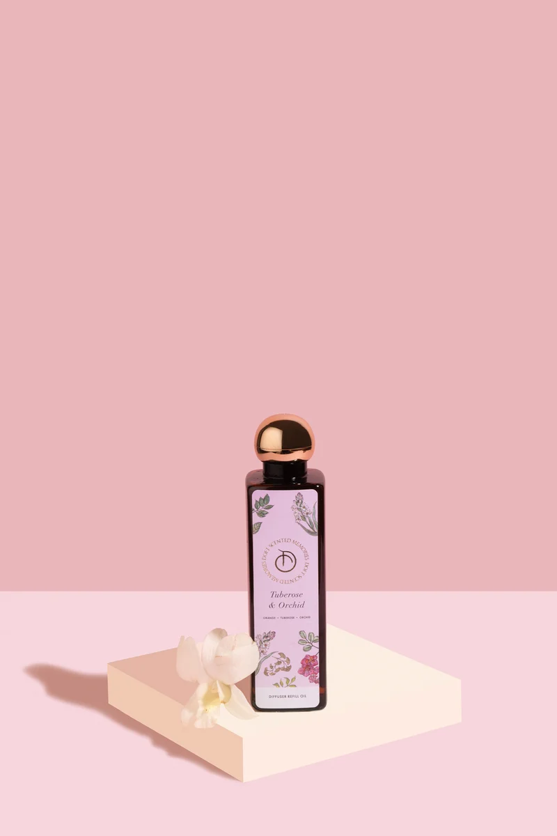 Illume Diffuser Refill · Pink · Tuberose & Orchid · 200ml