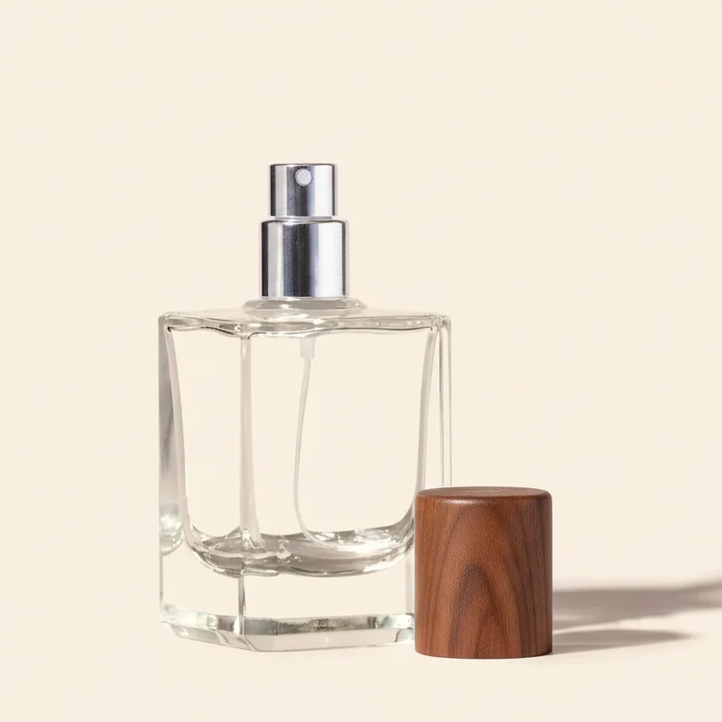 50ml Perfume Bottles Wholesale - Micron + Walnut Ash Wood Top, Luxury Fragrance Bottles