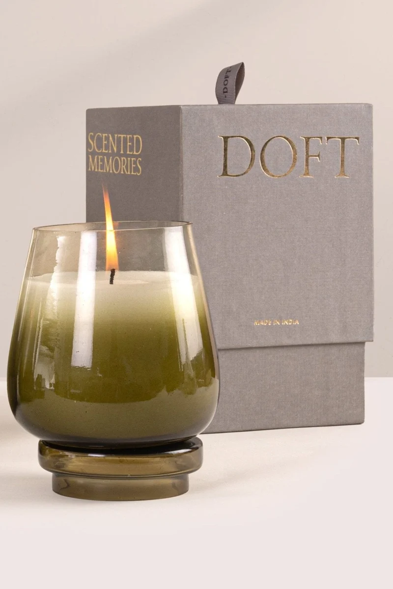 Cosmic Hues Lid Jar Candle · Olive