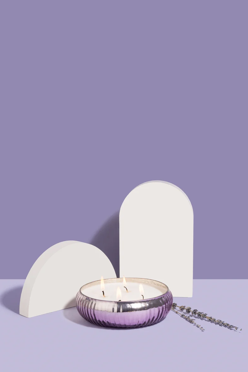 Mercury Bowl Candle · Purple