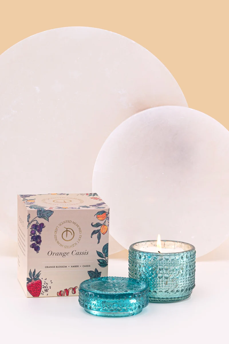 Trinket Lid Jar Candle · Blue