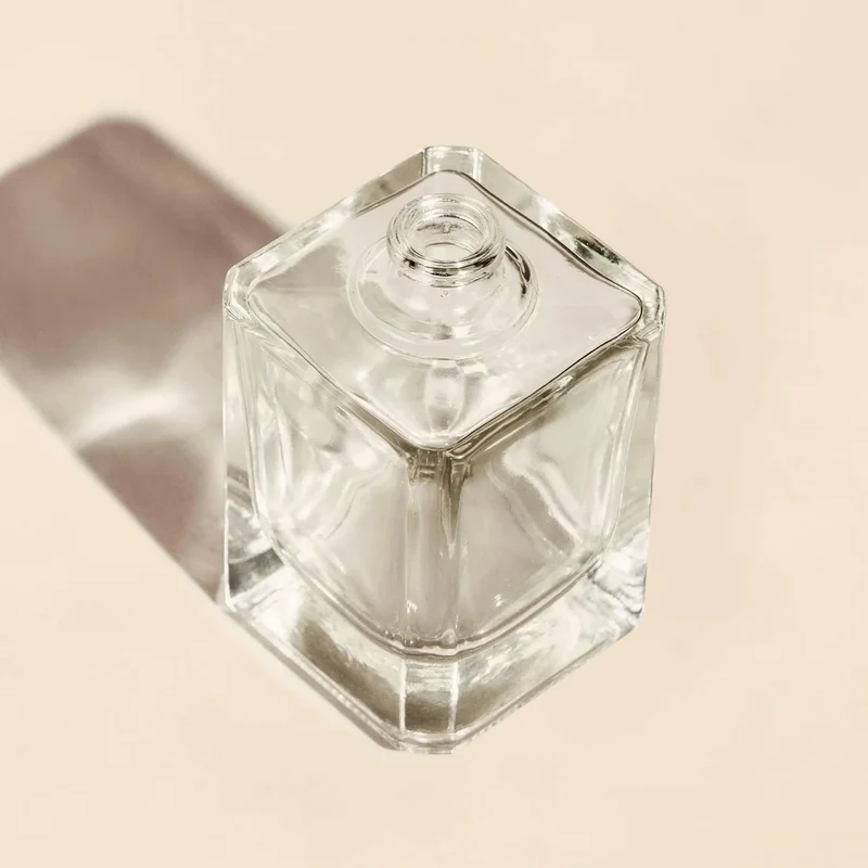 Perfume Bottles Wholesale - 50ml/1.7oz Micron Square (Only Bottle), Custom Perfume Bottles in Bulk (FEA 15)