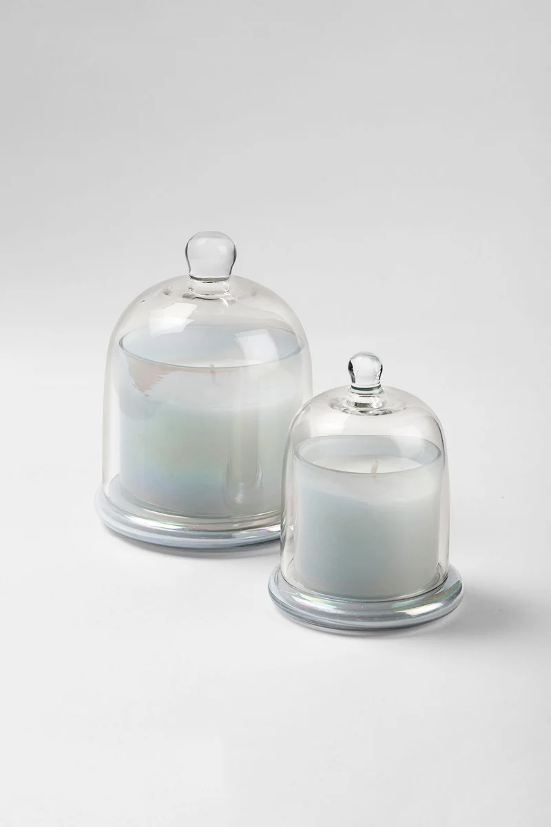 Lustre Bell Lid Jar Candle · White