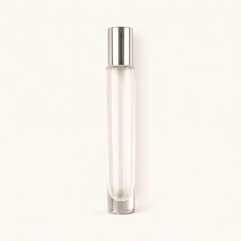 10ml Roll-on Bottles Wholesale - Round Tall Bottle + Silver Top