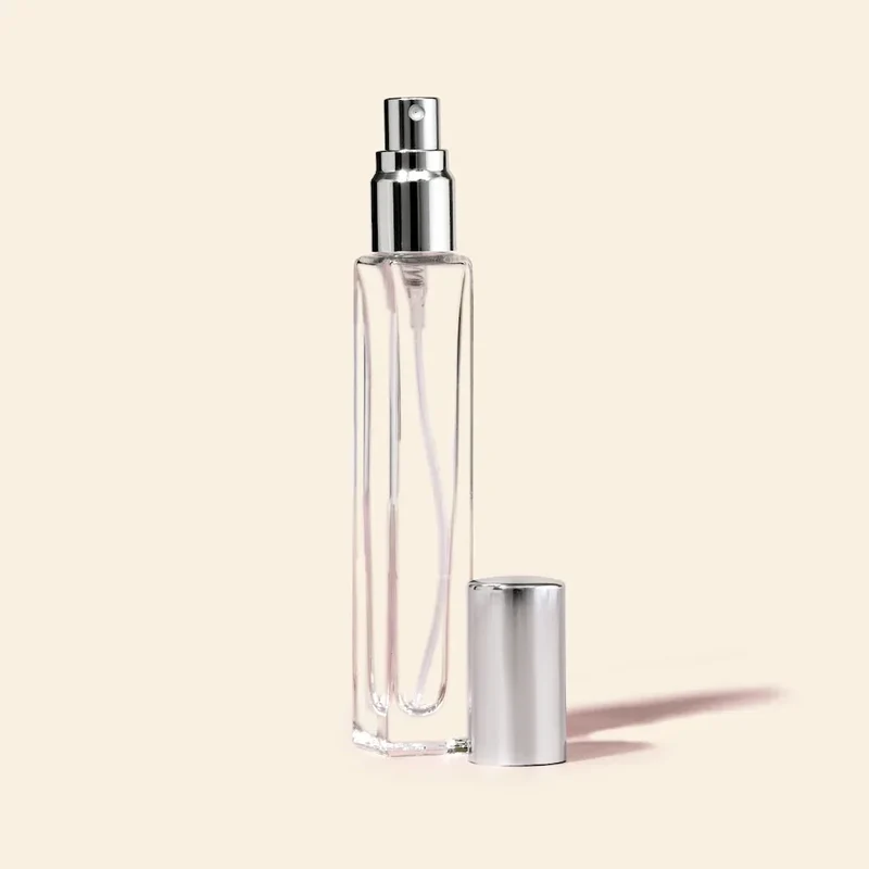 10ml Mini Perfume Bottles Wholesale - Square Tall Bottle + Silver Top