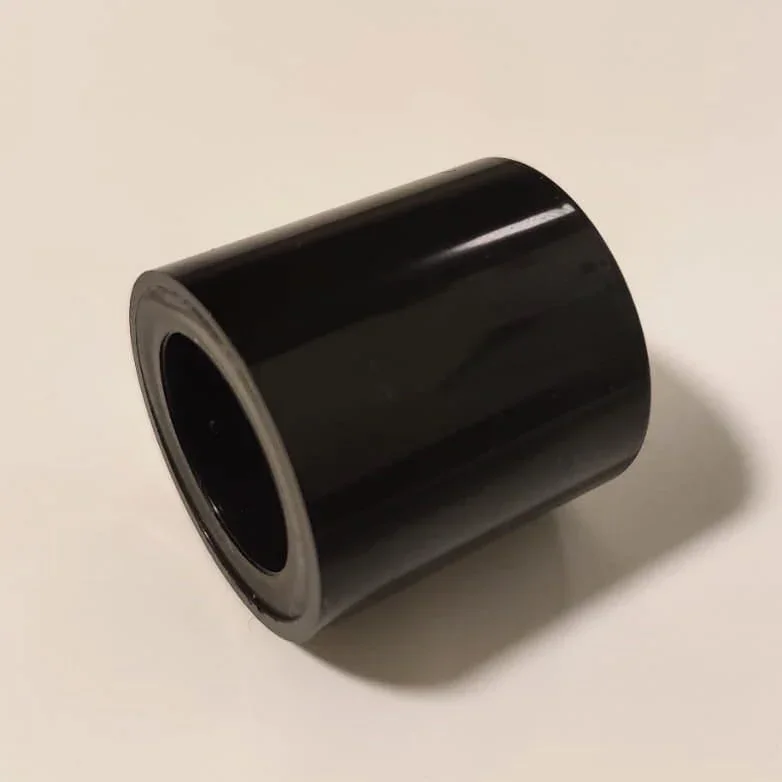 Perfume Tops - Black - Wholesale Glossy Black Perfume Cap Thick, FEA 15
