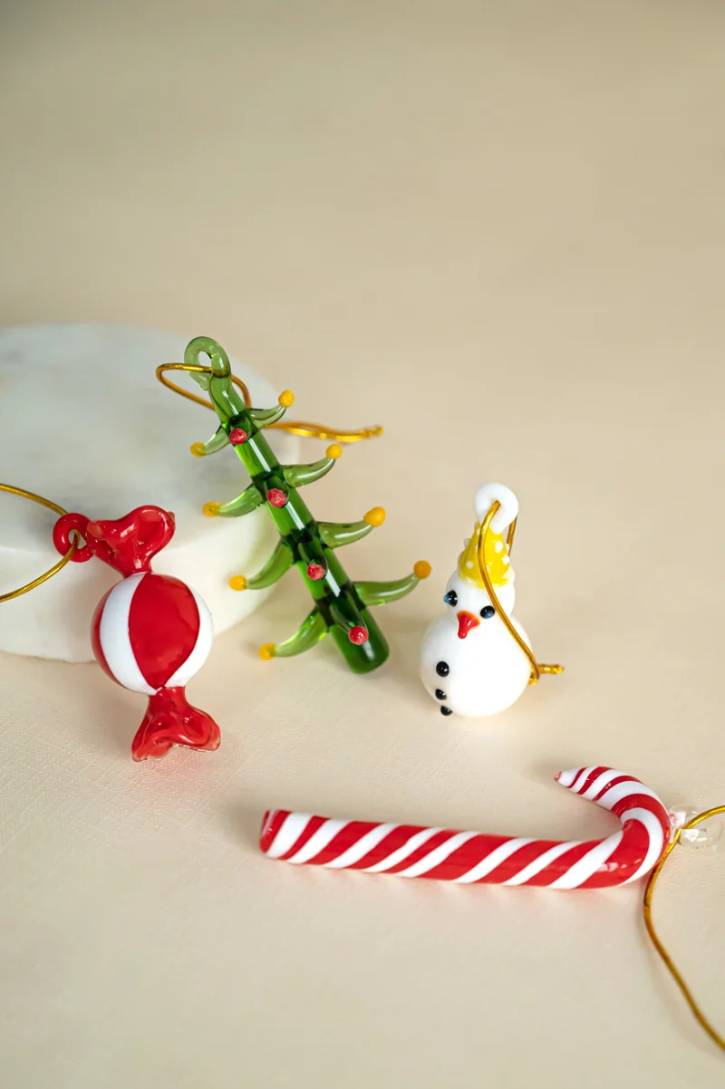 Winter Whispers Glass Ornament · Gift Set of 4