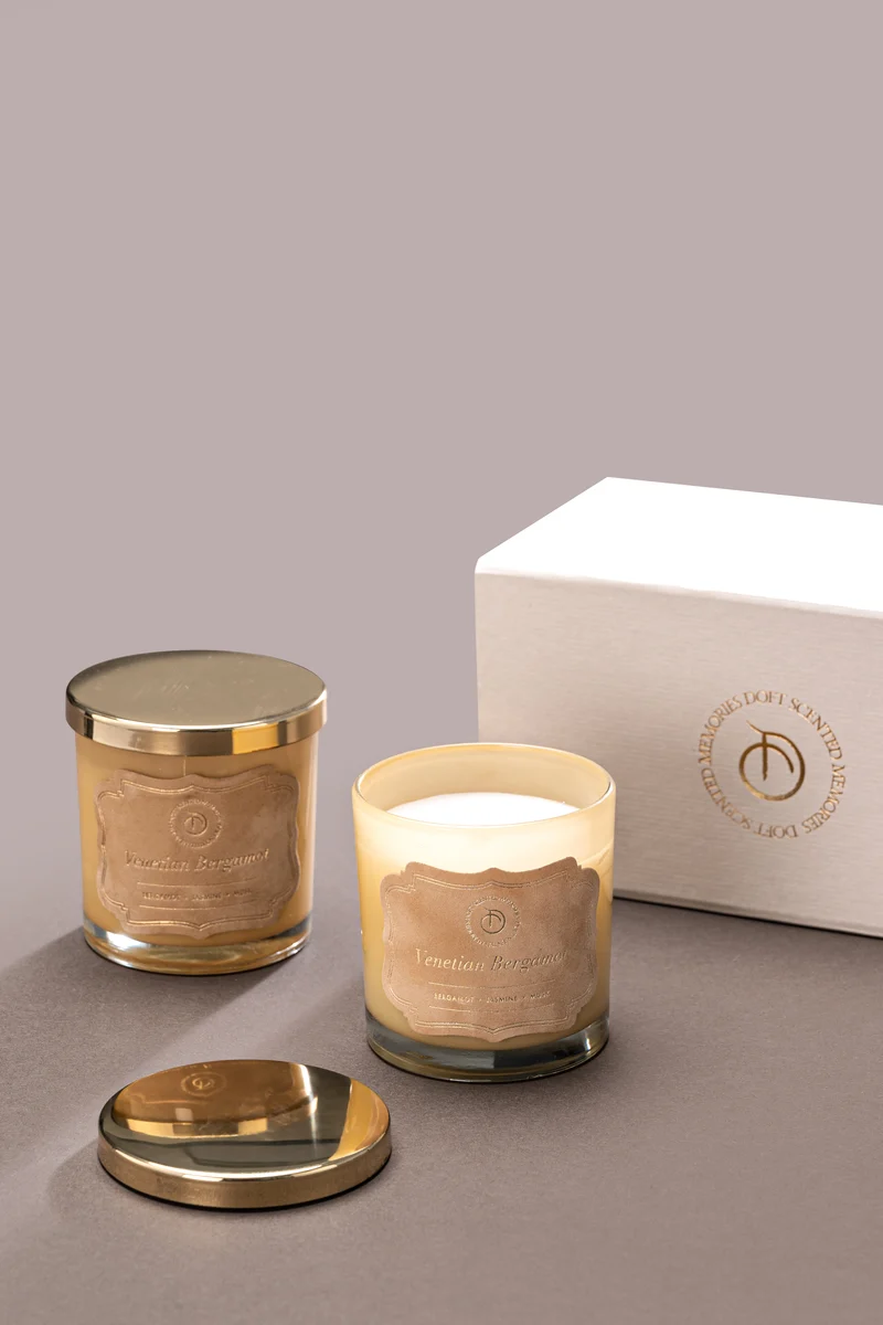 Illume Midi Lid Jar Candle · Yellow · Gift Set of 2