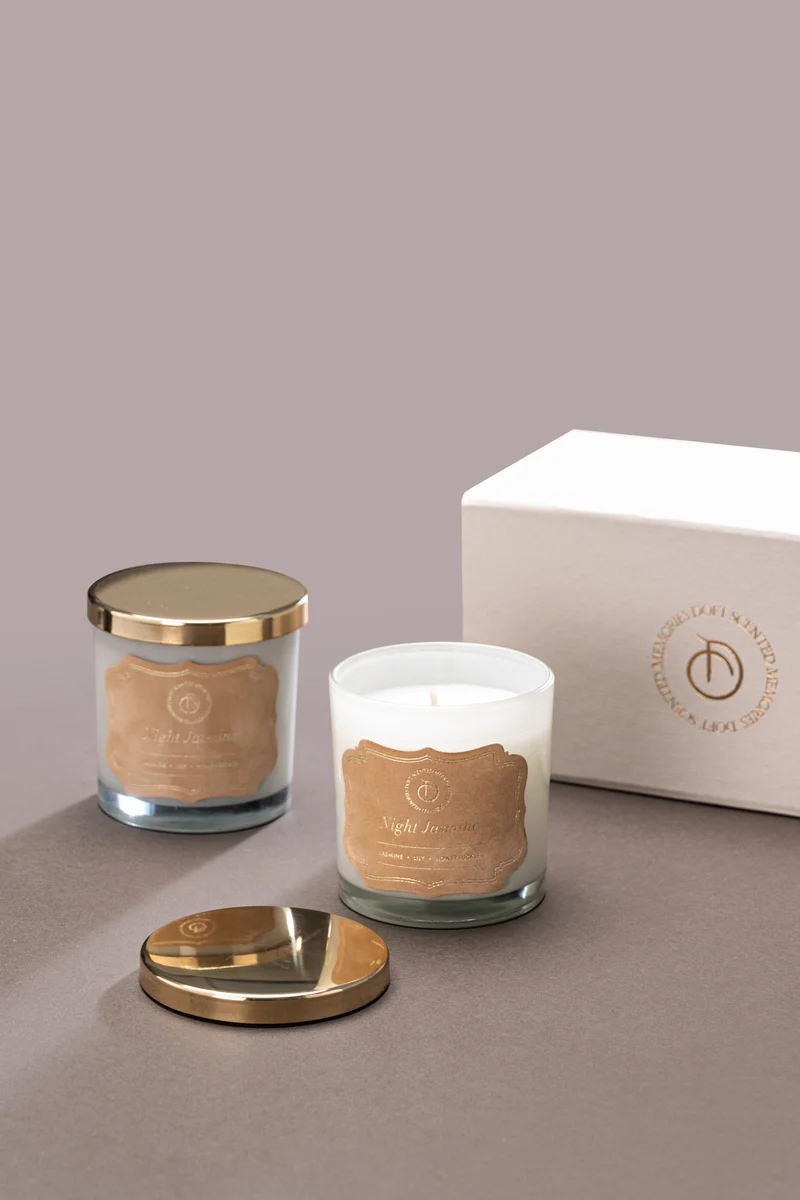 Illume Midi Lid Jar Candle · White · Gift Set of 2
