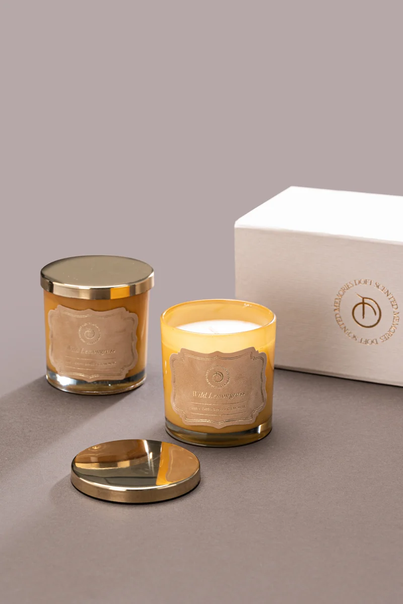 Illume Midi Lid Jar Candle · Lemon · Gift Set of 2