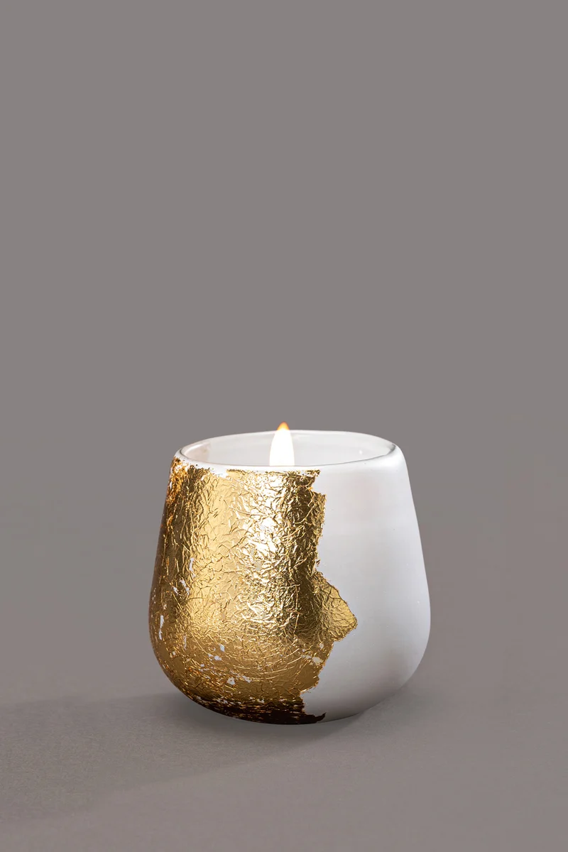 Modern Matte U-Glass Candle · White