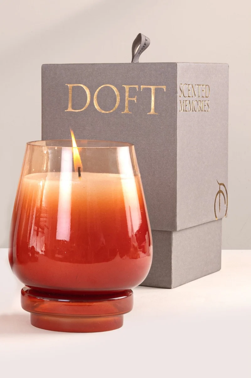 Cosmic Hues Lid Jar Candle · Orange