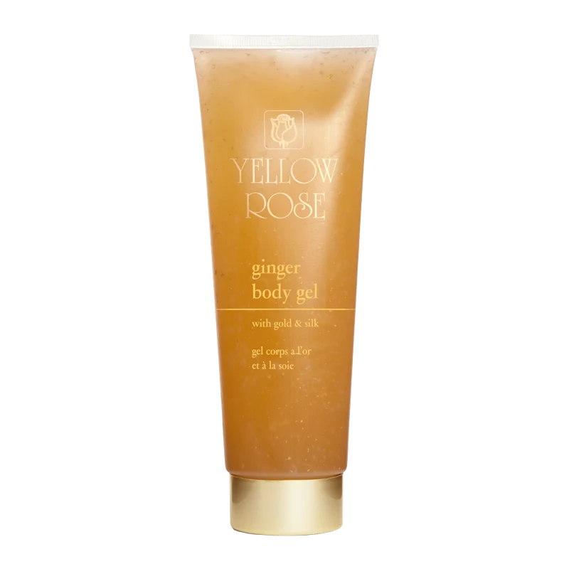Yellow Rose Ginger body gel with gold and silk 250ml