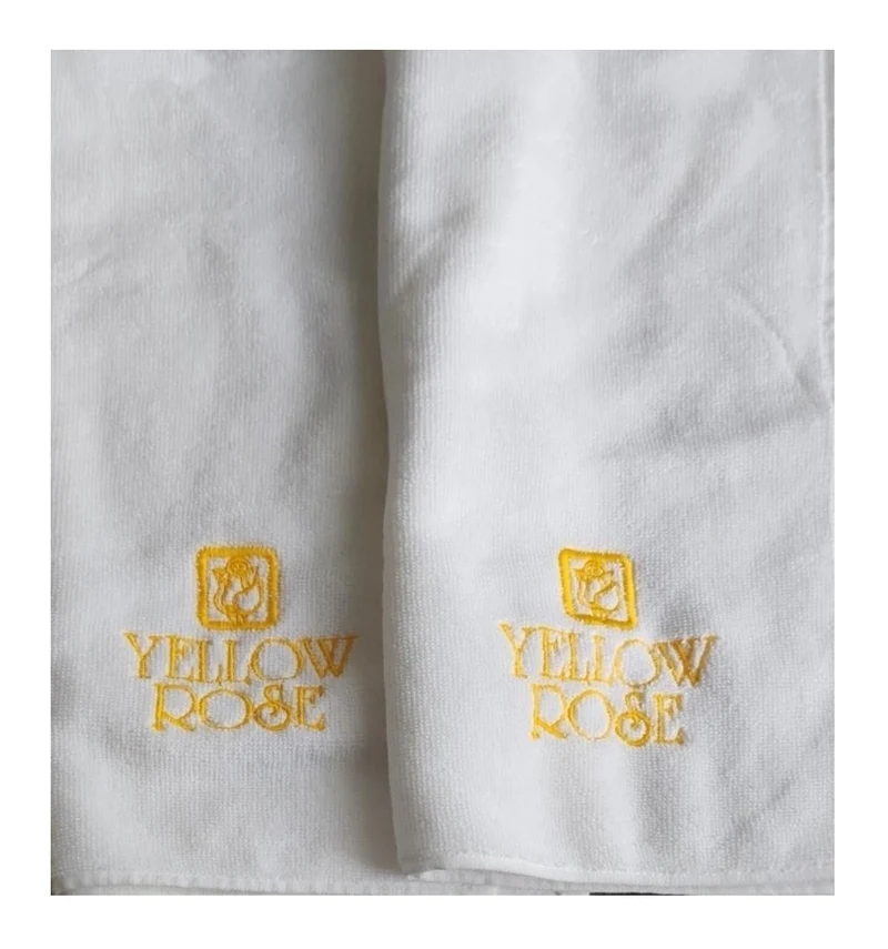 Frottéhandduk med Yellow Rose-logotyp 40 x 75