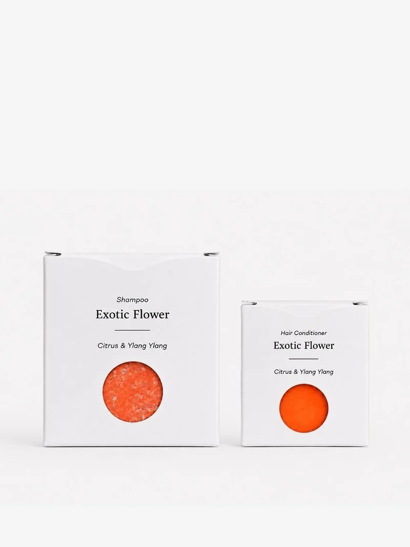 För fett hår – schampokaka & balsamkaka Exotic Flower