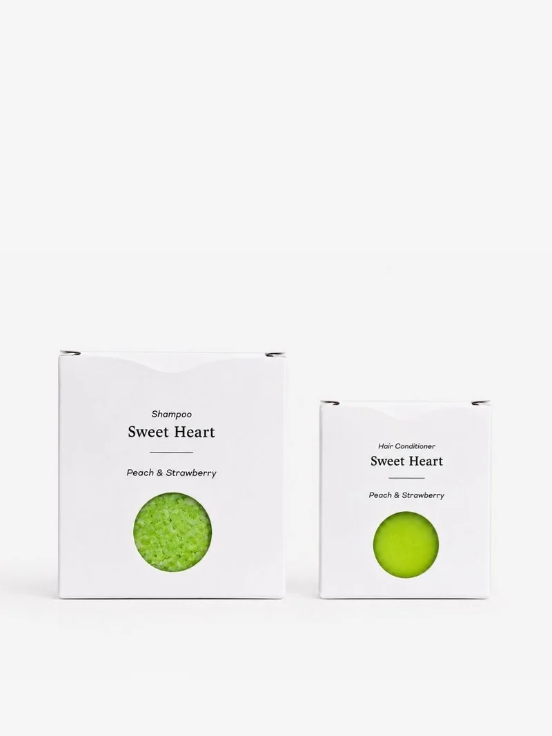 För normalt & fint hår – schampokaka & balsamkaka Sweet Heart