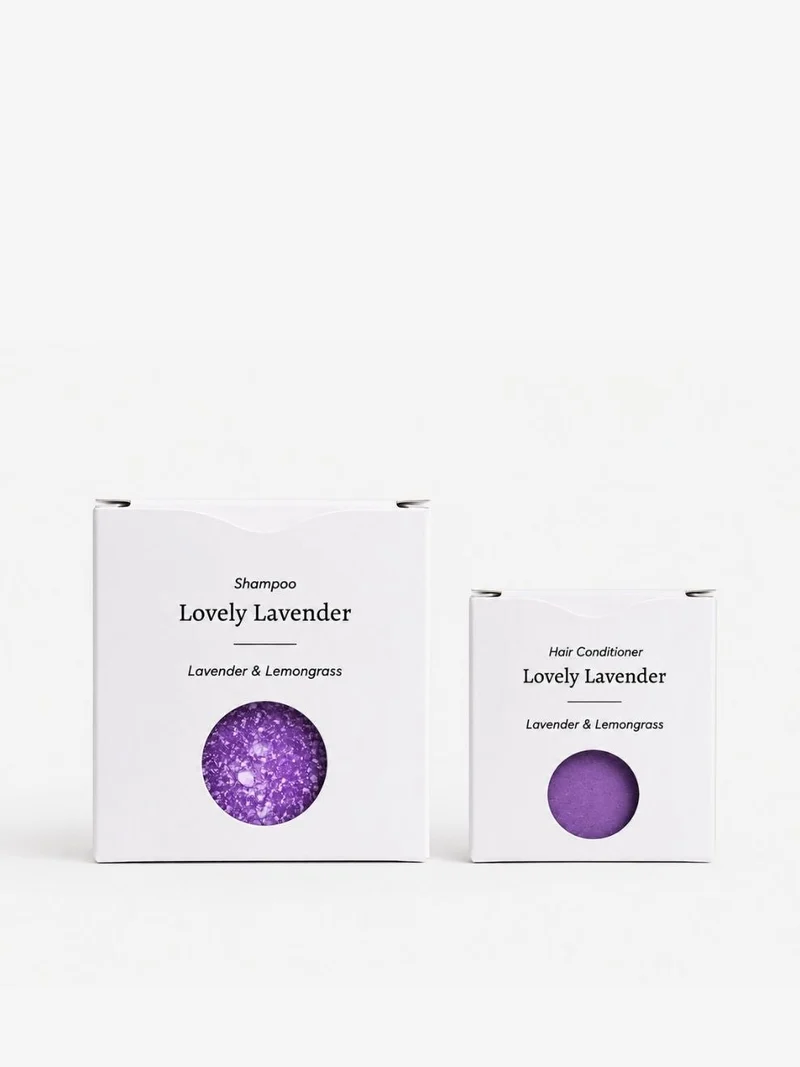 För torrt & lockigt hår – schampokaka & balsamkaka Lovely Lavender