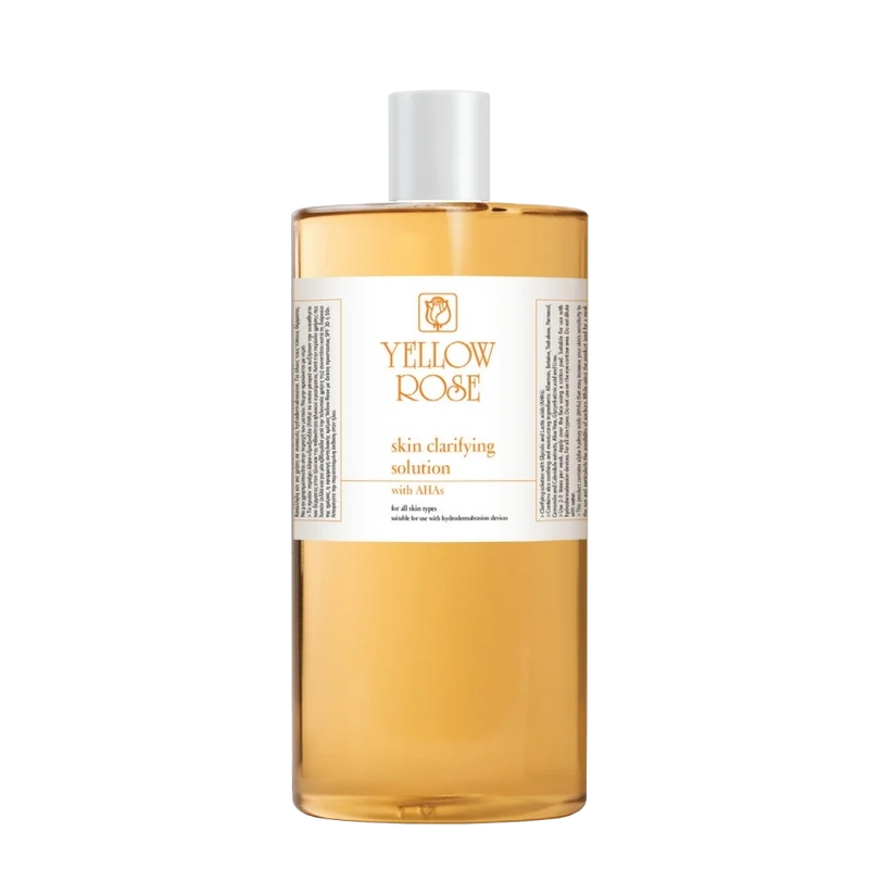 Yellow Rose Skin Clarifying solution (B flaska) with AHAs, 1L för hydrating facial maskiner